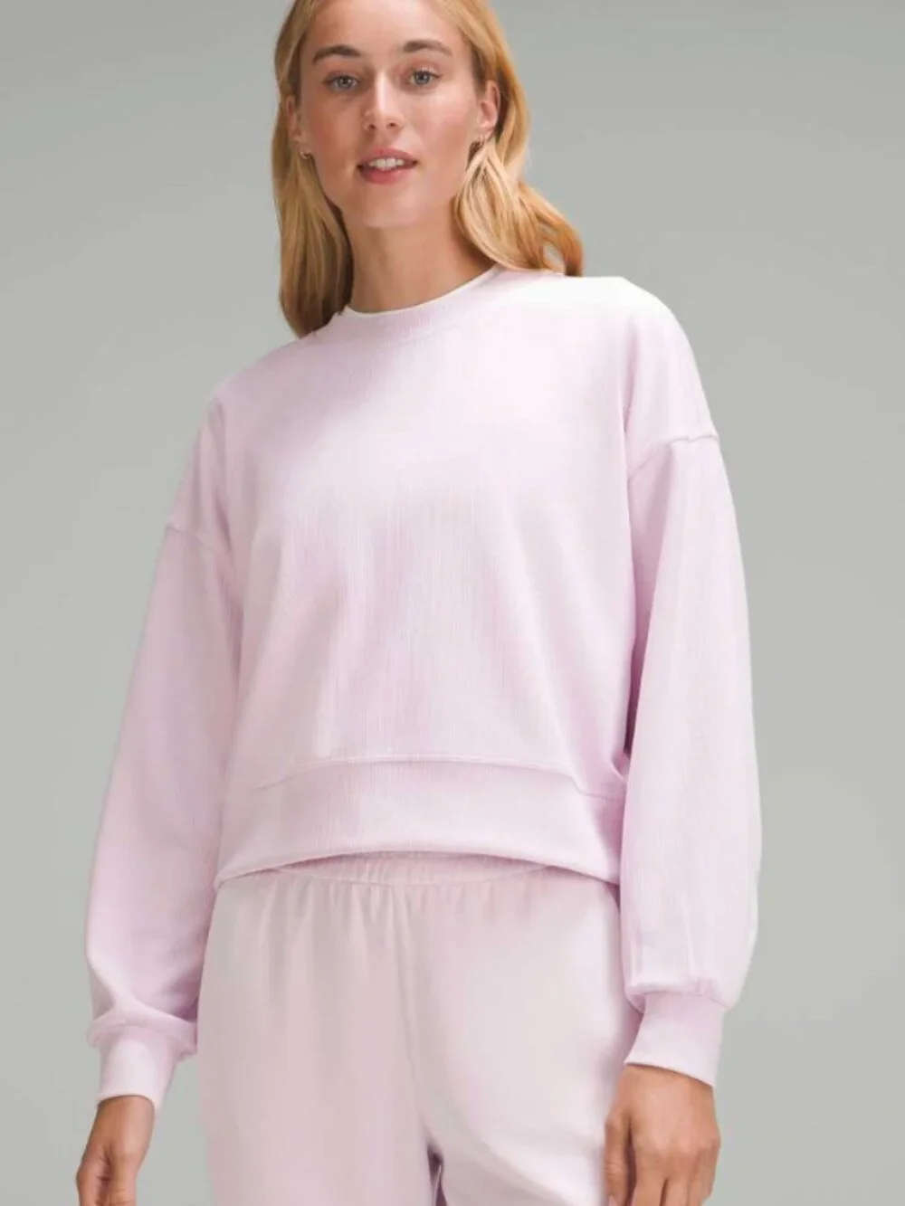 Lululemon Ribbed Softstreme Perfectly Oversized Cropped Crew